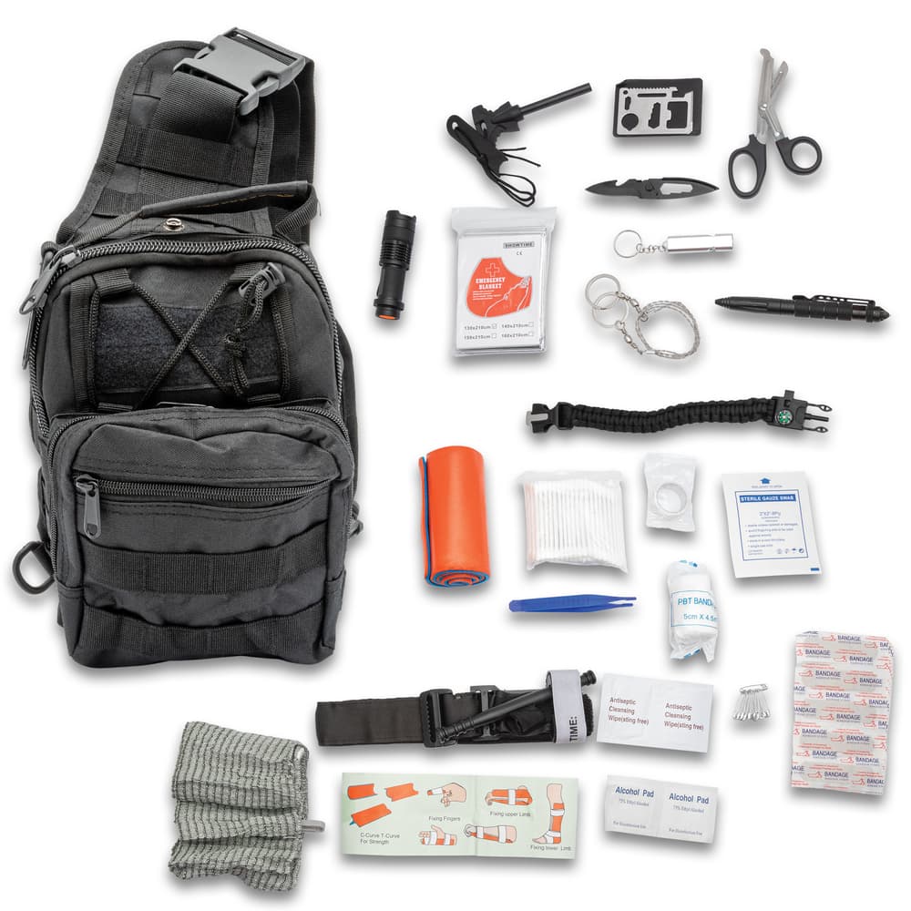 Trailmaster Ready Kit in black color and its contents. image number 0